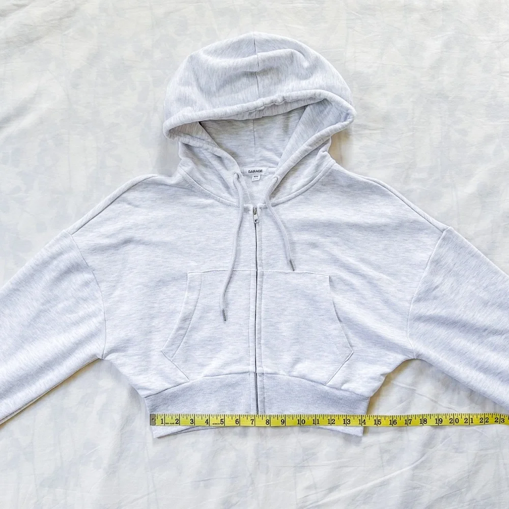 Garage Cropped Zippie Hoodie (Size: M) - Picture 12 of 15